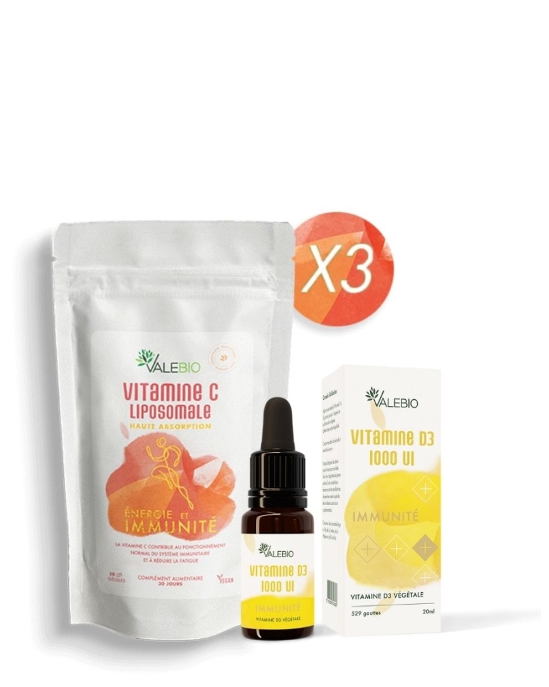 Pack Vitamine D + Vitamine C - Cure Energie