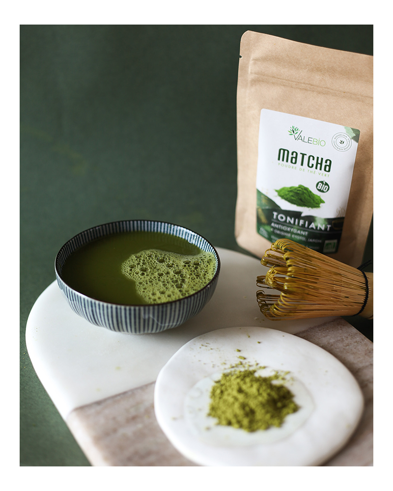 Thé Matcha Japonais Bio en Poudre - Colorant Alimentaire Vert - Infusion -  Conditionné en France - Certifié Ecocert - 500g - BIOPTIMAL - nutrition  naturelle à Pontchateau