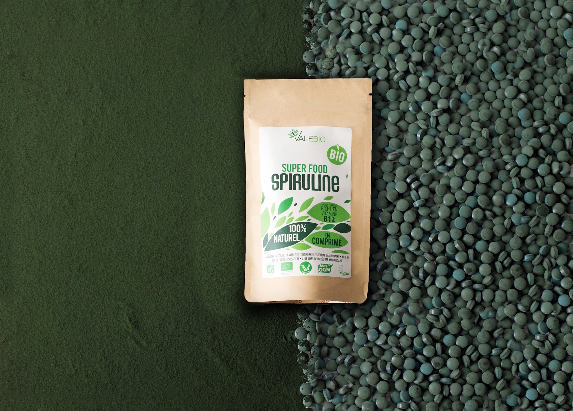 GSE Spiruline en poudre bio 200 g chez Violey